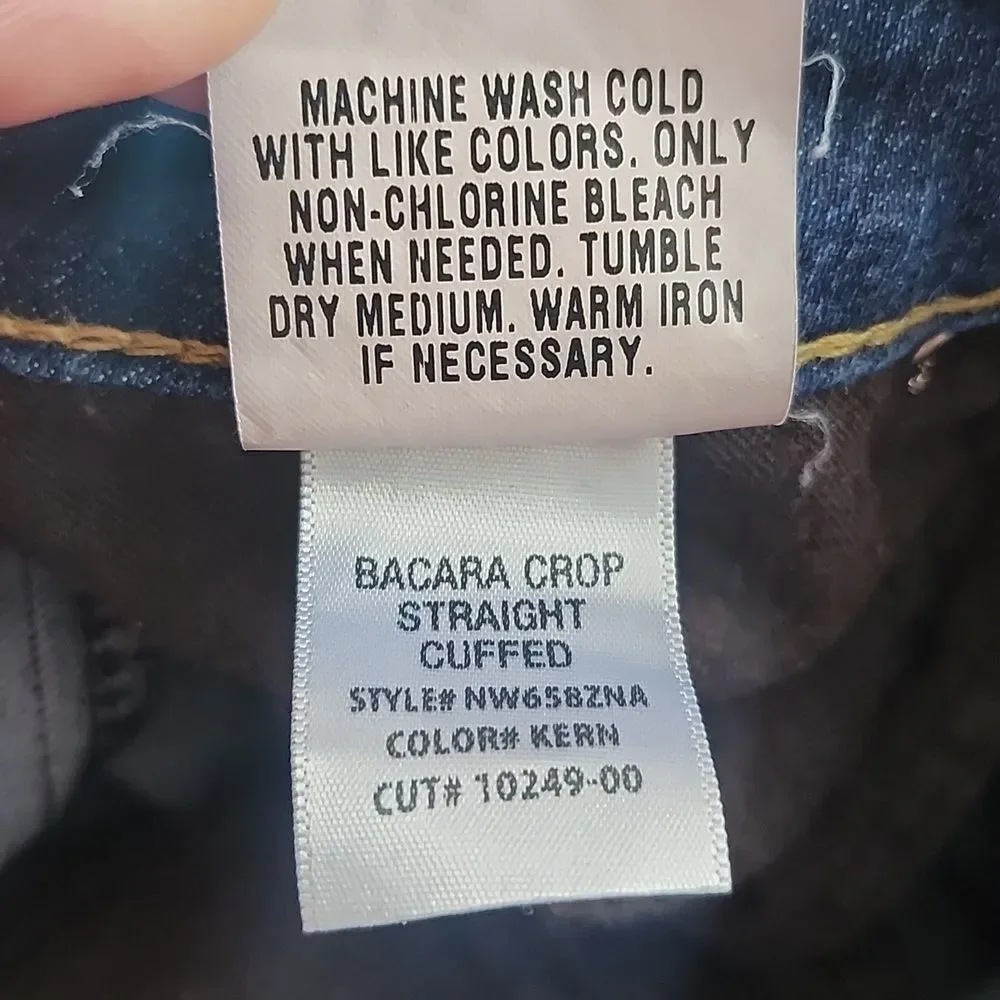 Hudson Jeans, Bacara Crop Straight Cuffed, Kern (Dark Blue Wash), 28